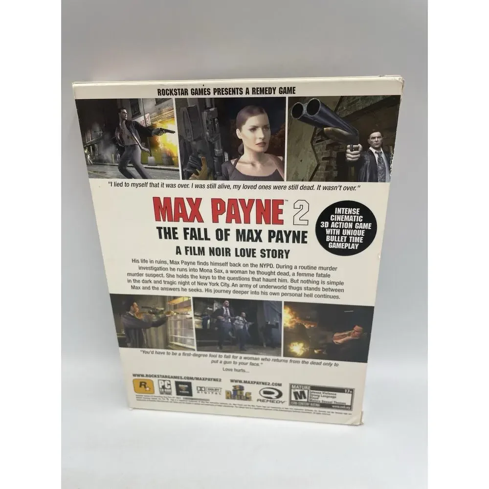Max Payne 2: The Fall of Max Payne PC CD-ROM 2003 With Reg Card